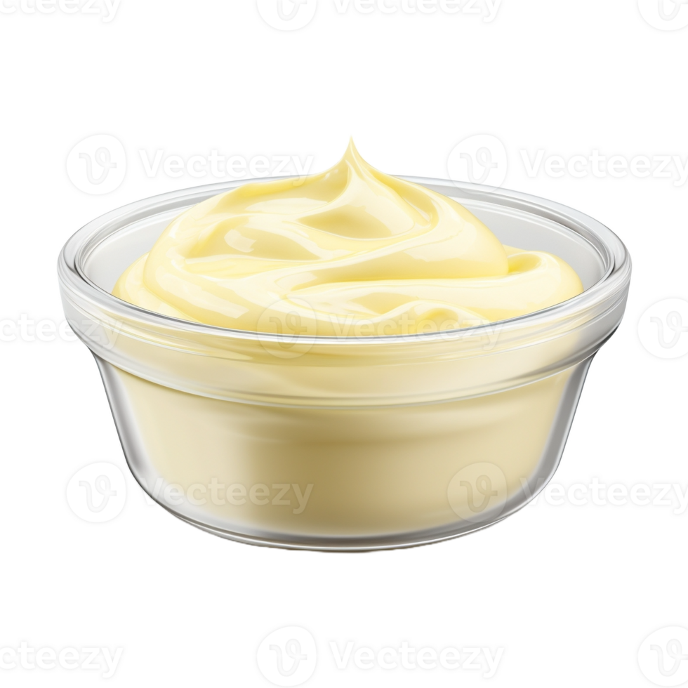 AI generated Cream in a Bowl on Transparent Background - Ai Generated png