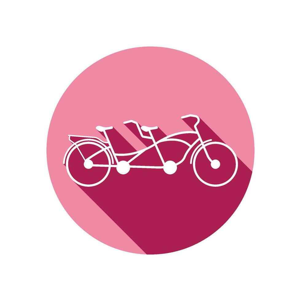 tándem bicicleta icono vector