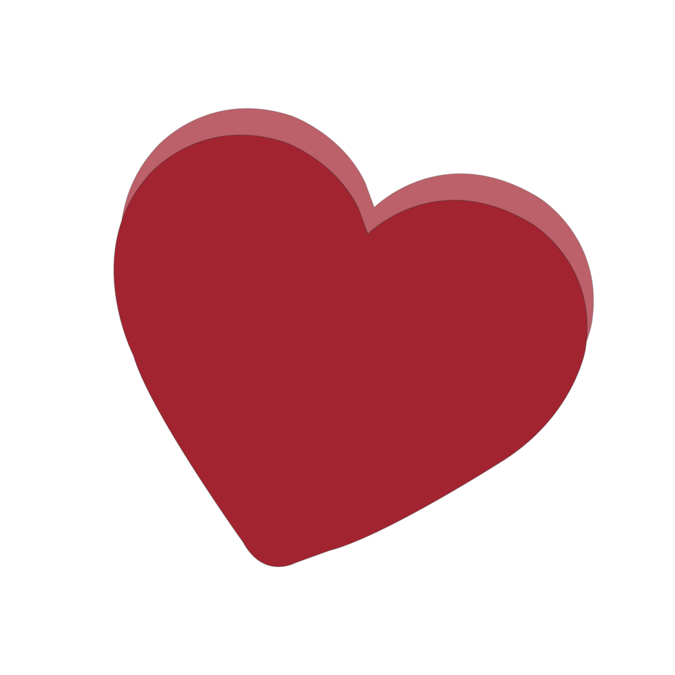 AI generated Playing poker a flat heart card icon for applications and websites,Soft red heart,generative ai png