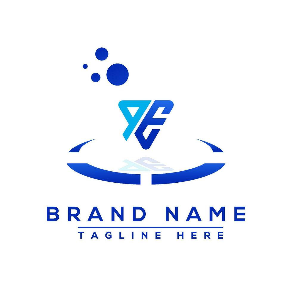 Letter QE blue logo Professional for all kinds of business vector