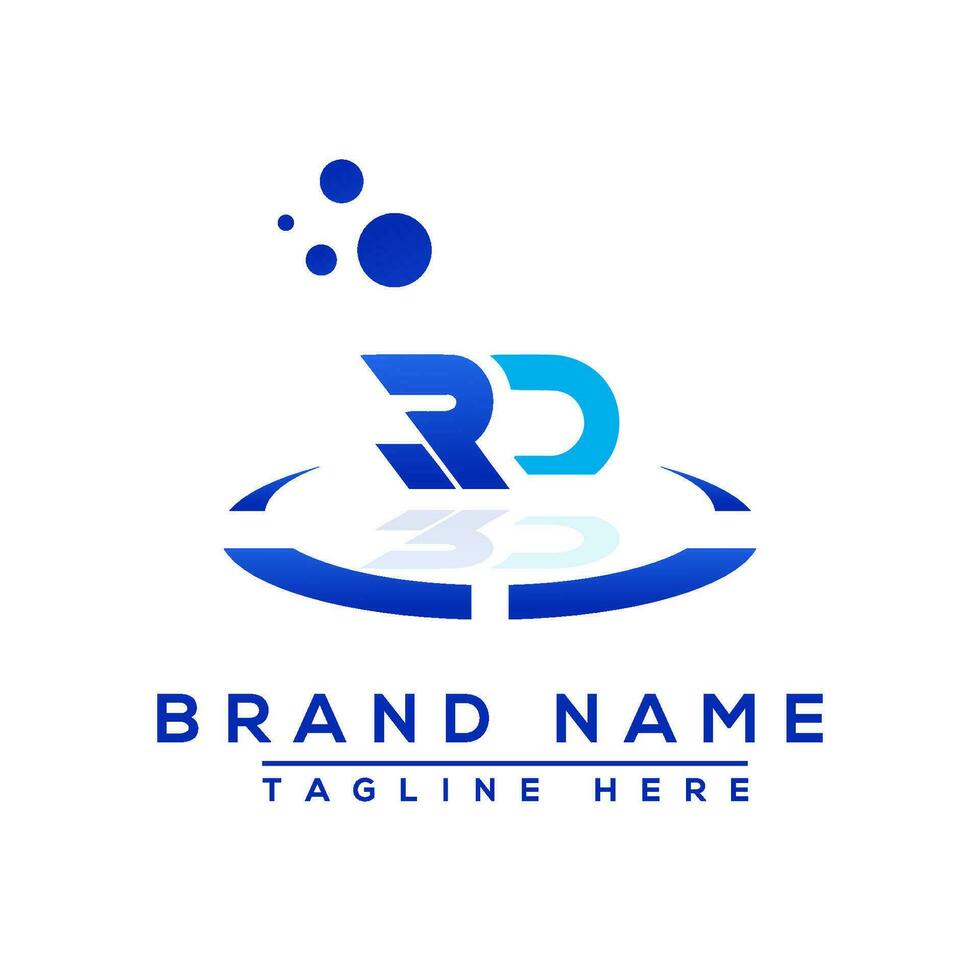 Letter RD blue logo Professional for all kinds of business vector