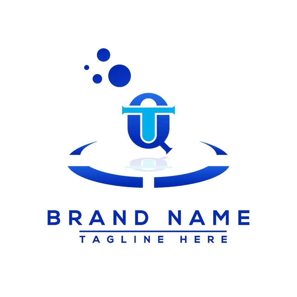 Letter QT blue logo Professional for all kinds of business vector
