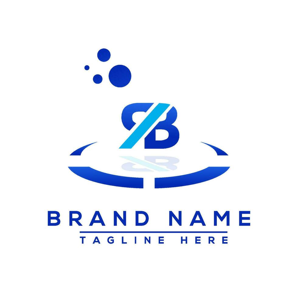 Letter RB blue logo Professional for all kinds of business vector