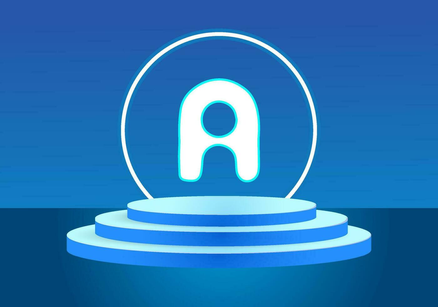 Letter AI blue logo sign. Vector logo design for business.