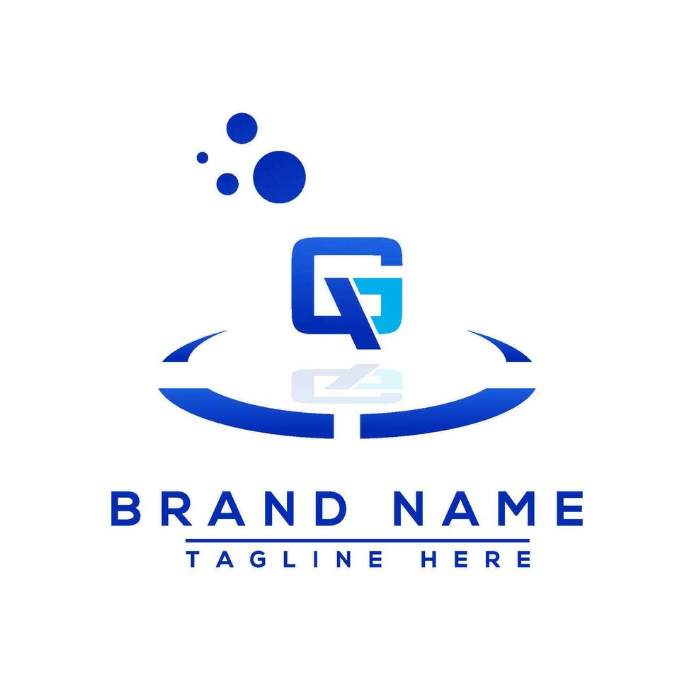 Letter QG blue logo Professional for all kinds of business vector