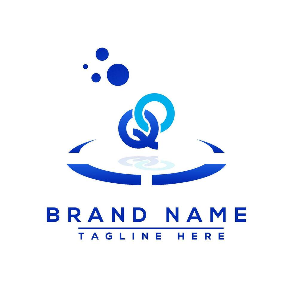 Letter QO blue logo Professional for all kinds of business vector