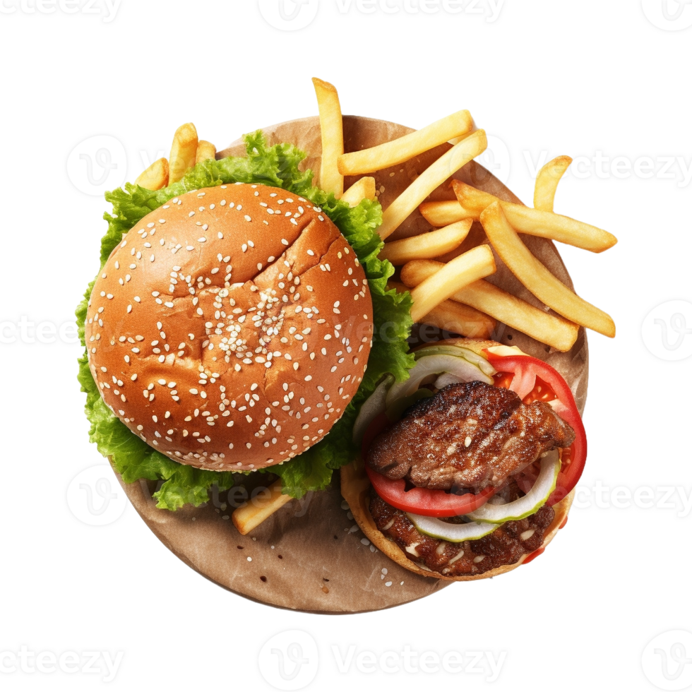 AI generated Tasty Burger on Transparent Background - Ai Generated png
