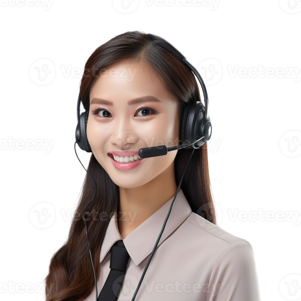 AI generated Female Customer Service Agent on Transparent Background - Ai Generated png
