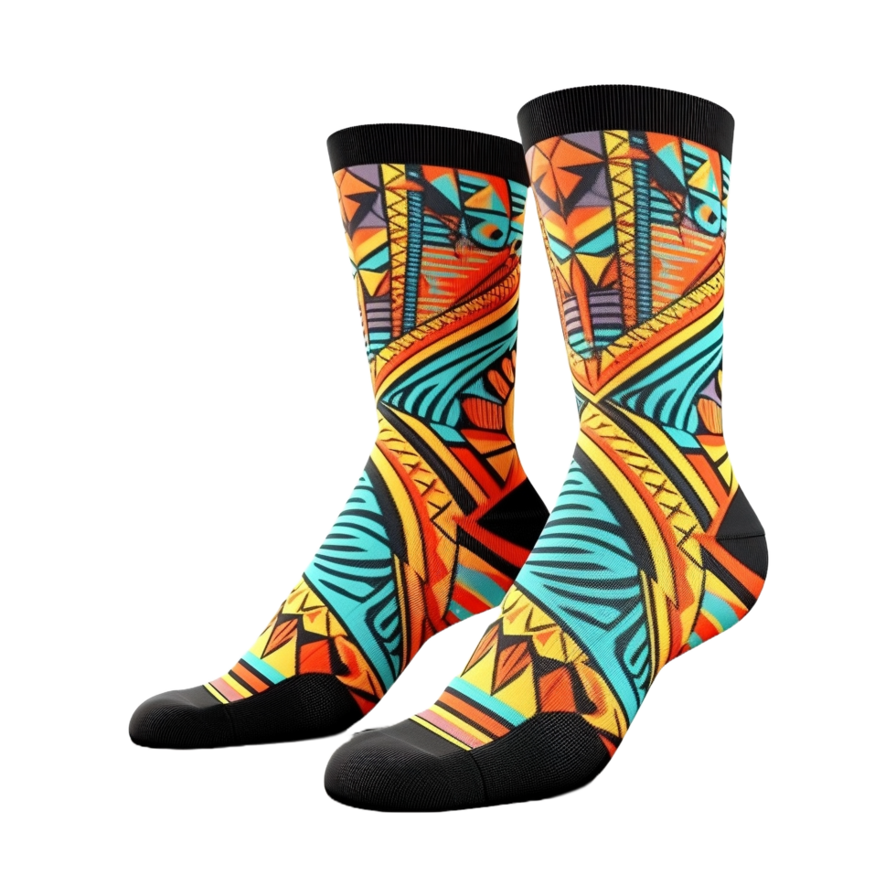 AI generated Colorful Socks on Transparent Background - Ai Generated png