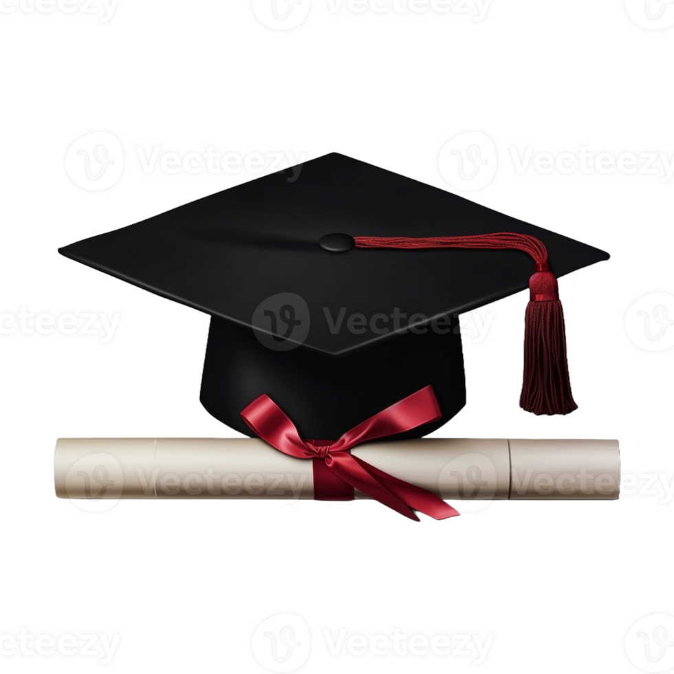 AI generated Graduation Cap on Transparent Background - Ai Generated png