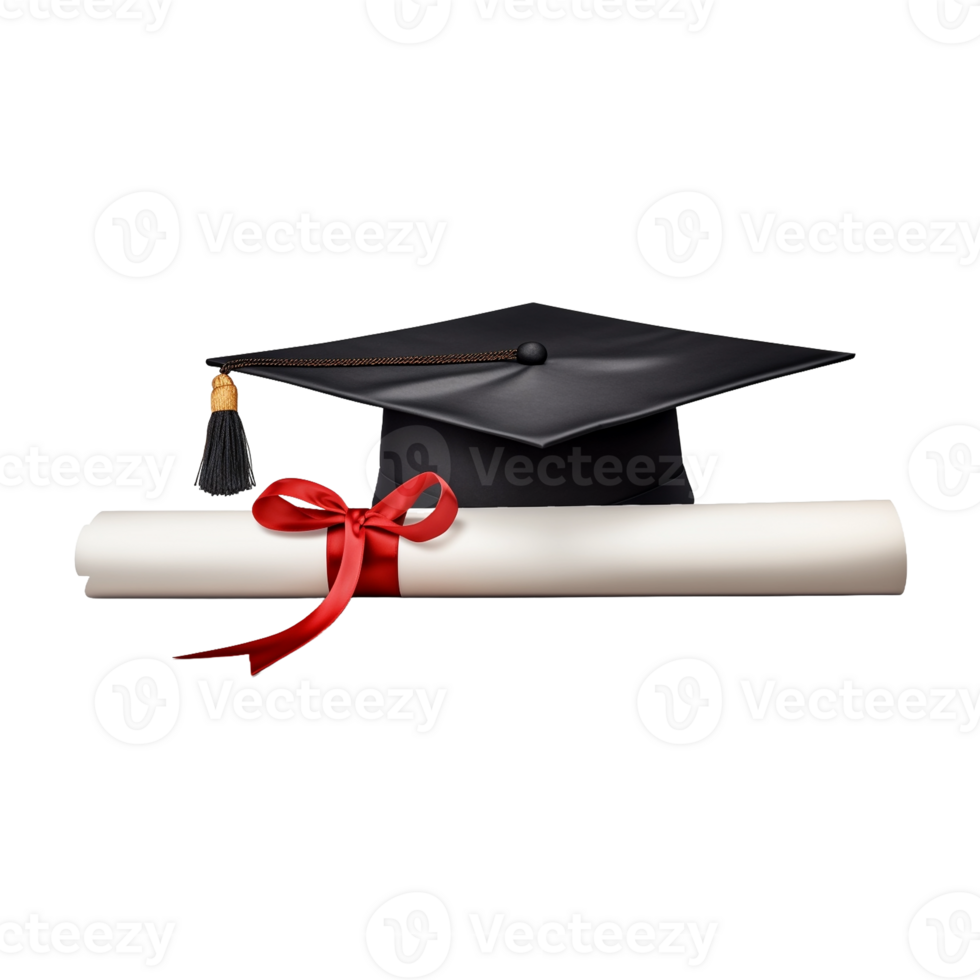 AI generated Graduation Cap on Transparent Background - Ai Generated png