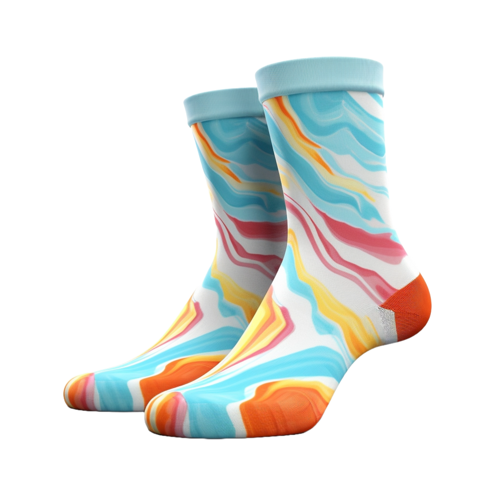 AI generated Colorful Socks on Transparent Background - Ai Generated png