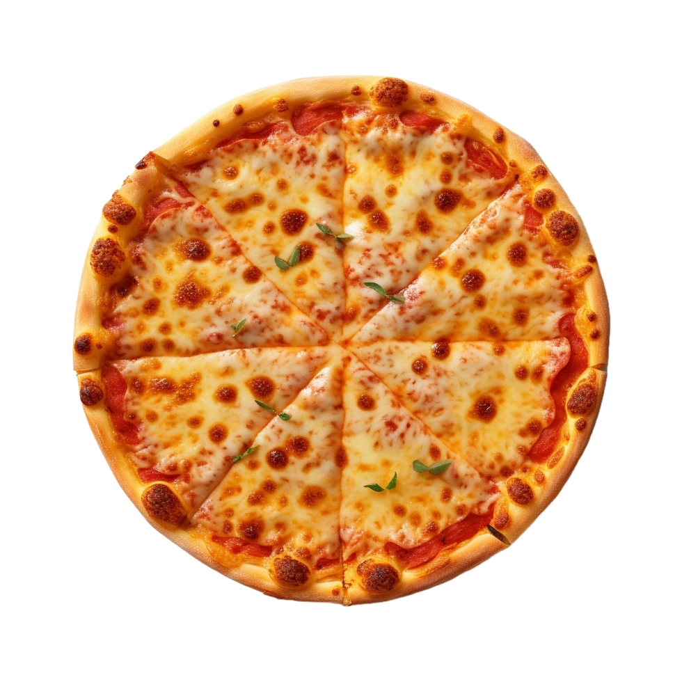 AI generated Round Pizza on Transparent Background - Ai Generated png