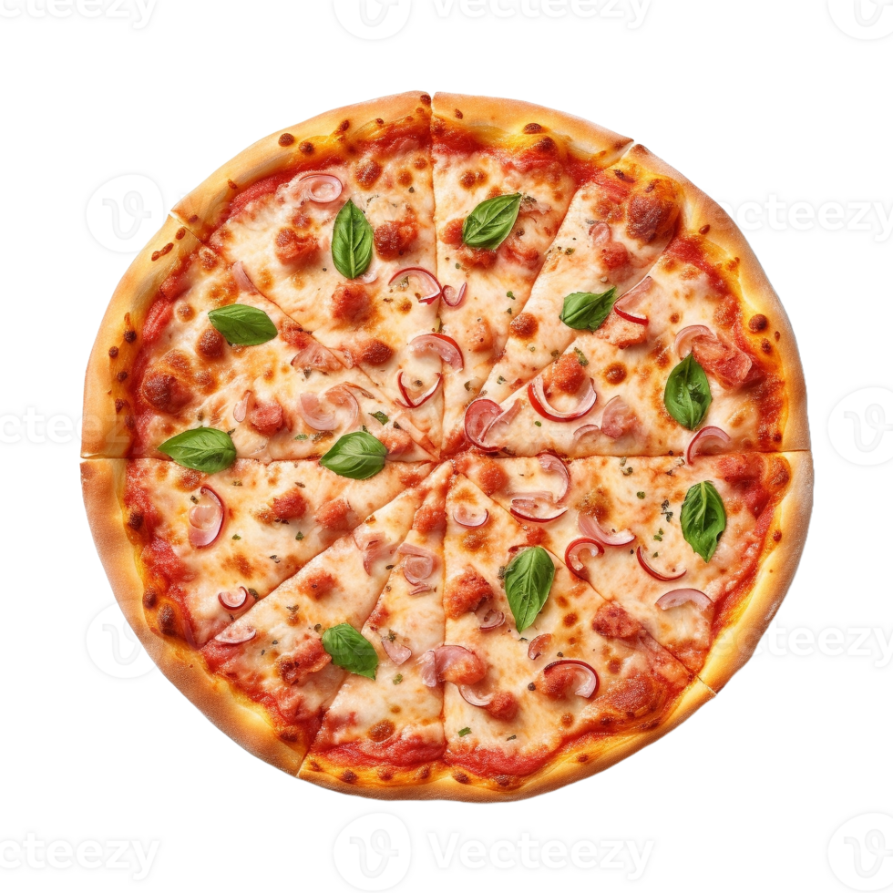 AI generated Round Pizza on Transparent Background - Ai Generated png