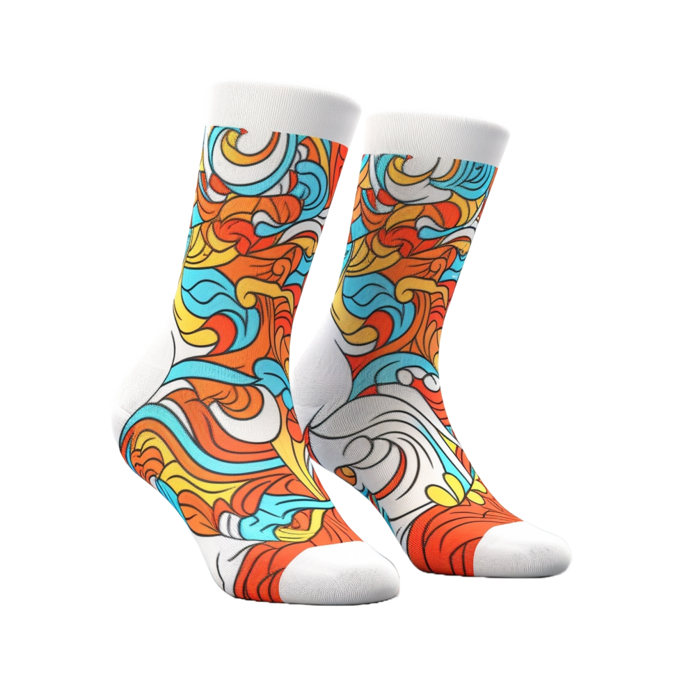 AI generated Colorful Socks on Transparent Background - Ai Generated png