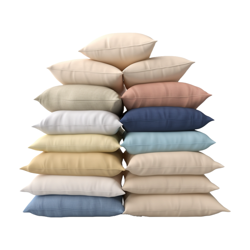 AI generated Beautiful Pillows on Transparent Background - Ai Generated png