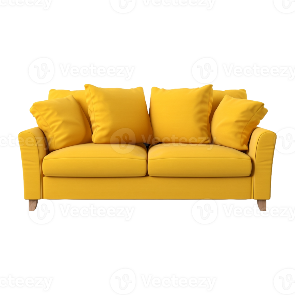 AI generated Beautiful Sofa on Transparent Background - Ai Generated png