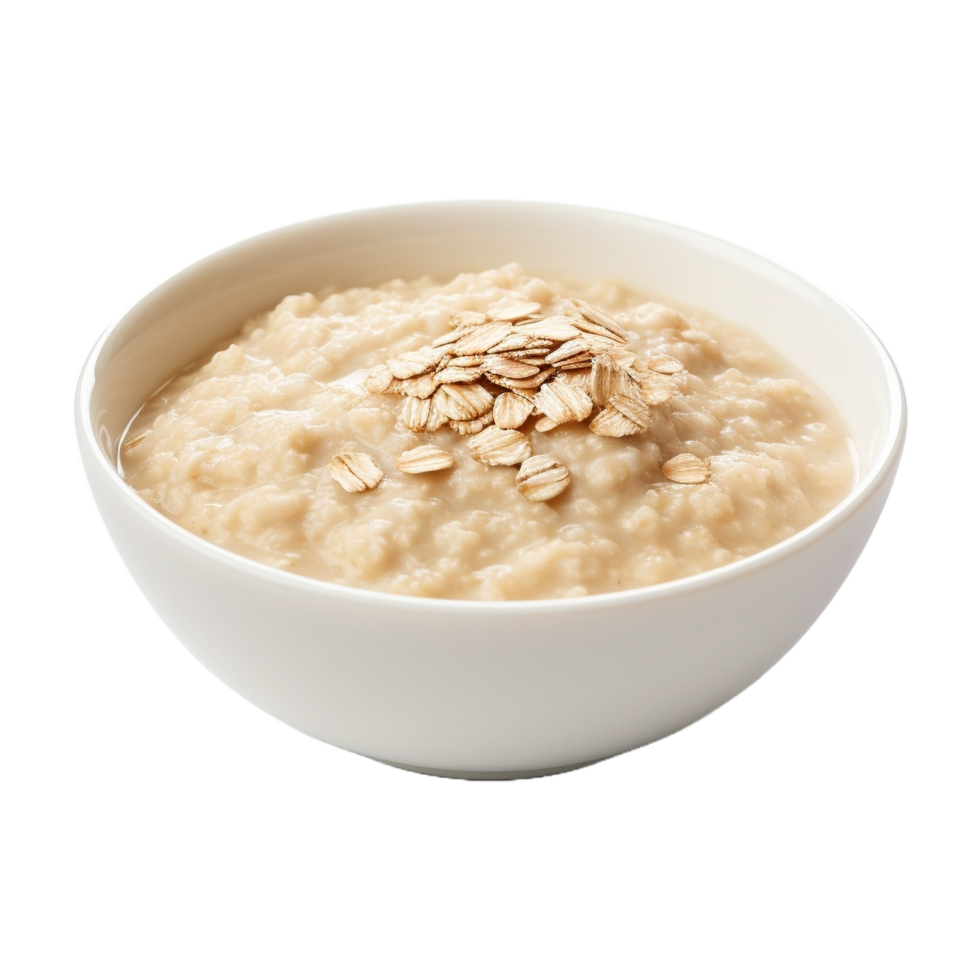 AI generated Oatmeal in a Bowl on Transparent Background - Ai Generated png