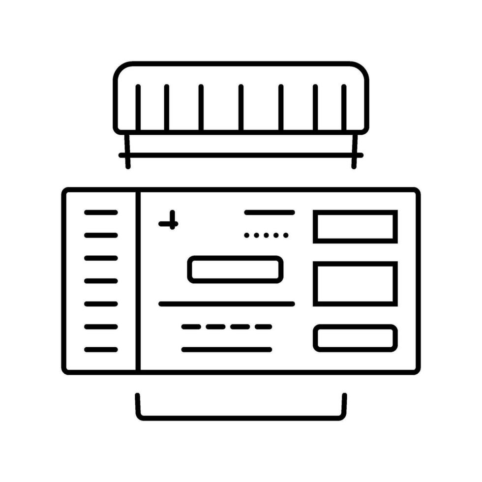 prescription label pharmacist line icon vector illustration