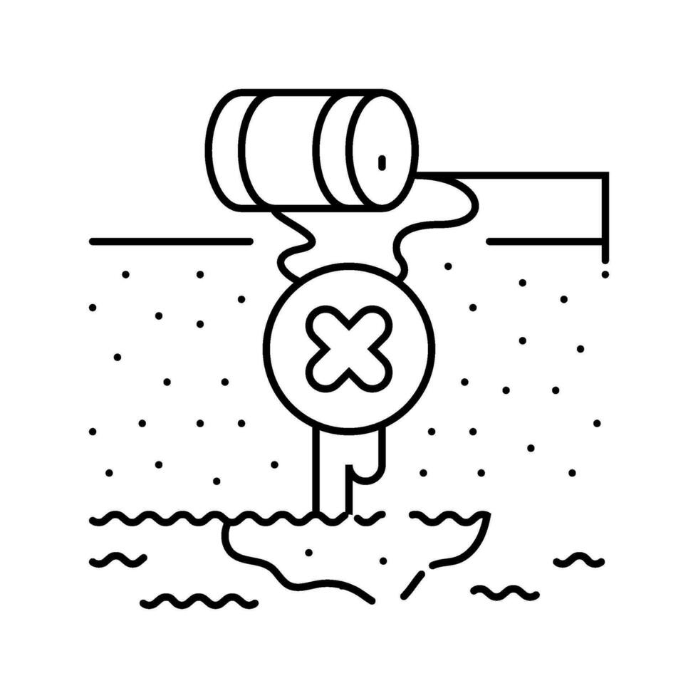 well design hydrogeologist line icon vector illustration