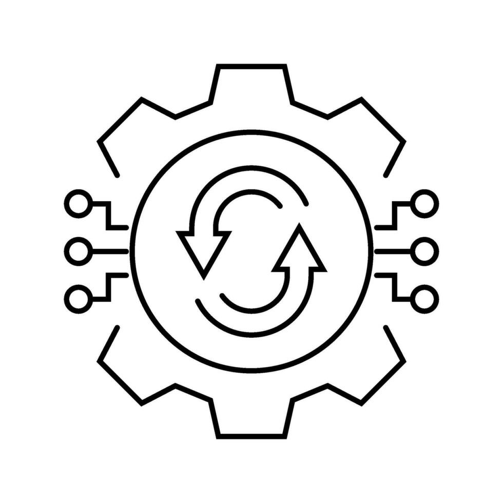 change management analyst line icon vector illustration