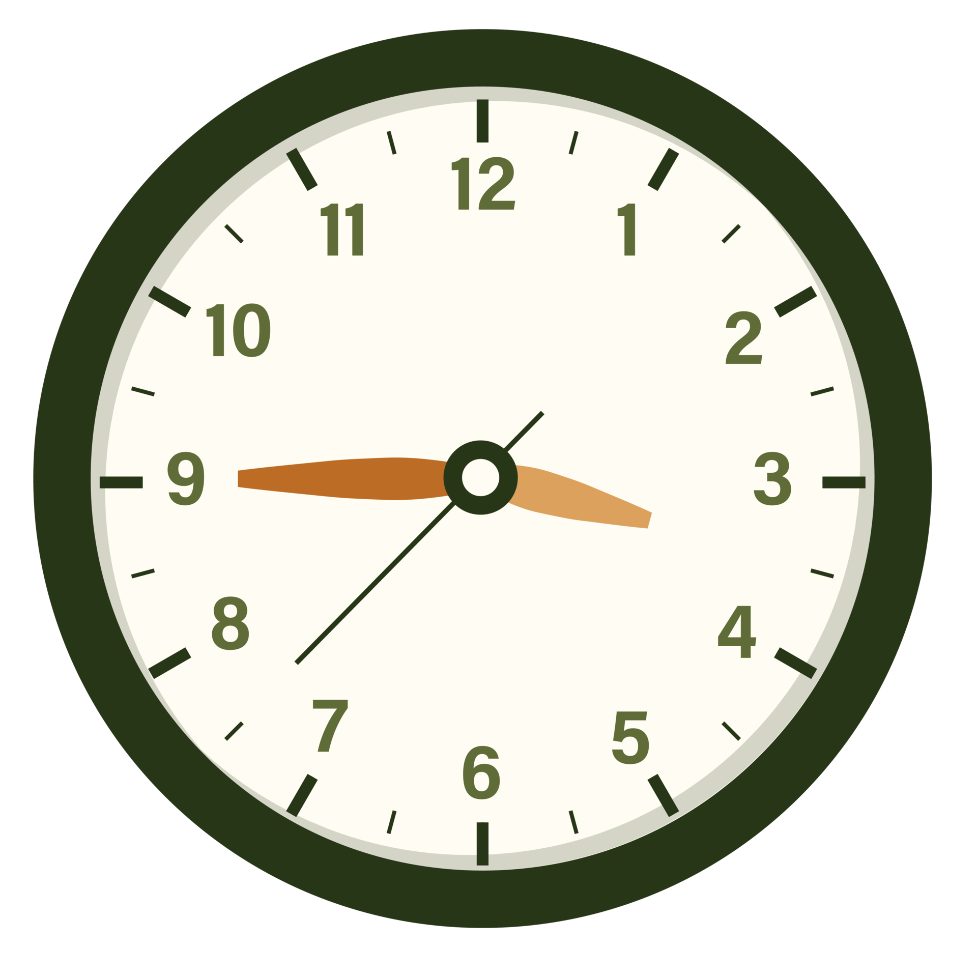 Wall Analog Clock Design Show At 3 45 Time And Clock Illustration 