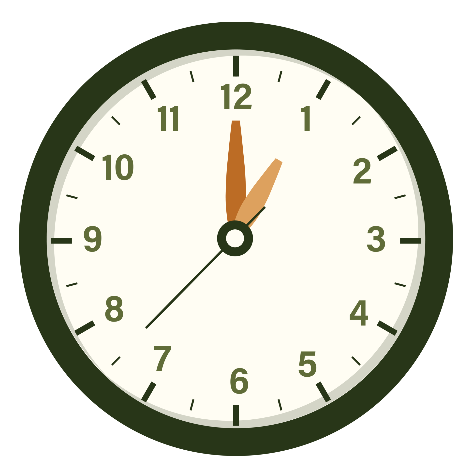 Wall Analog Clock Design Show At 1 O clock Time And Clock Illustration wall-analog-clock-design-show-at-1-o-clock-time-and-clock-illustration