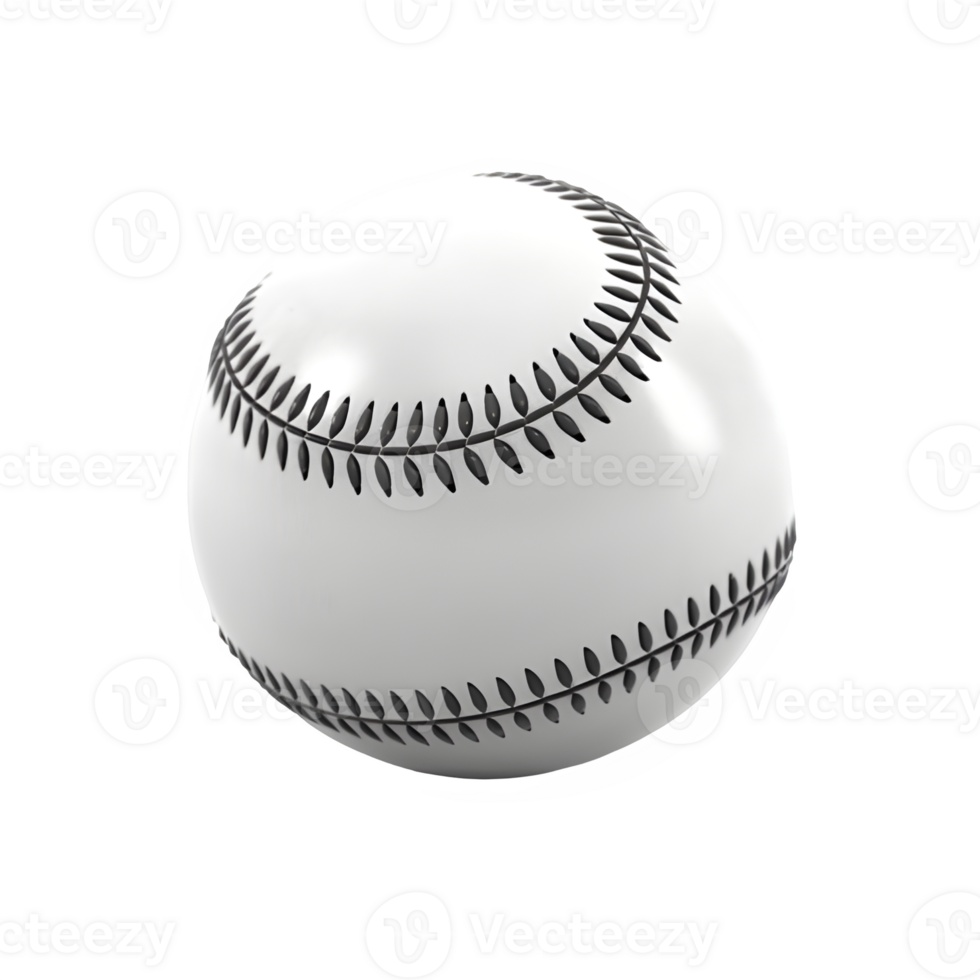 AI generated baseball ball isolated on transparent background ,generative ai png