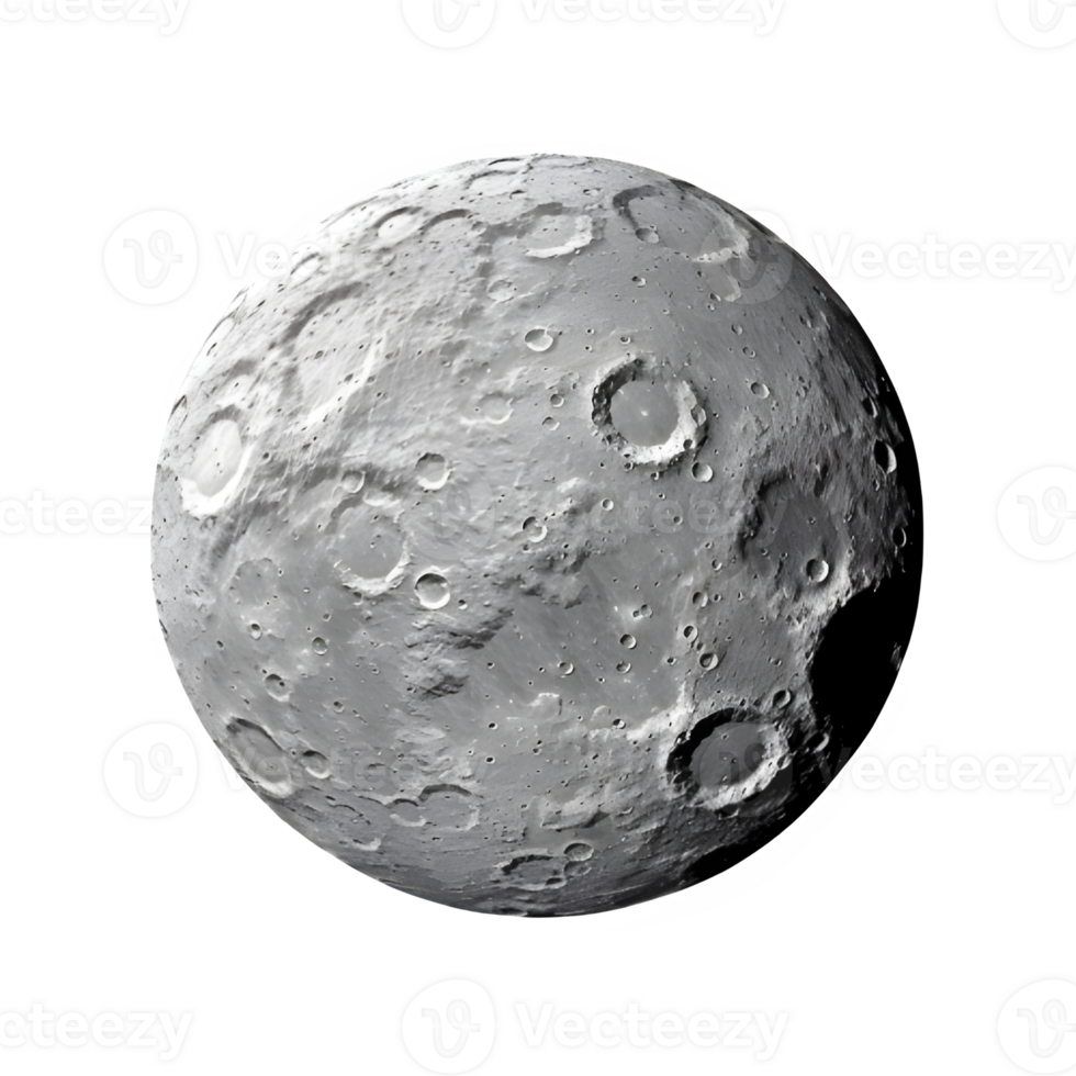 AI generated round moon isolated on transparent background ,full moon png ,generative ai