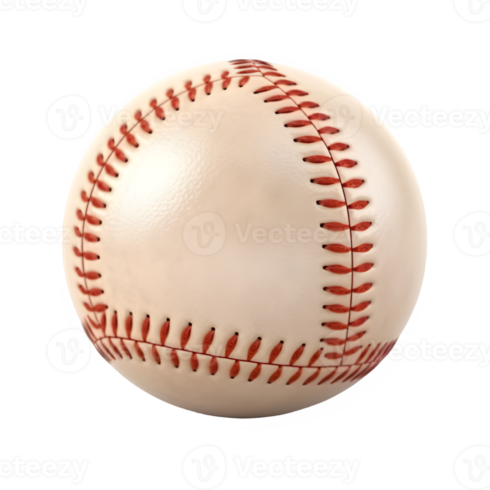AI generated baseball ball isolated on transparent background ,generative ai png
