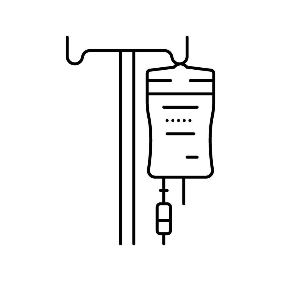 intravenous iv drip line icon vector illustration