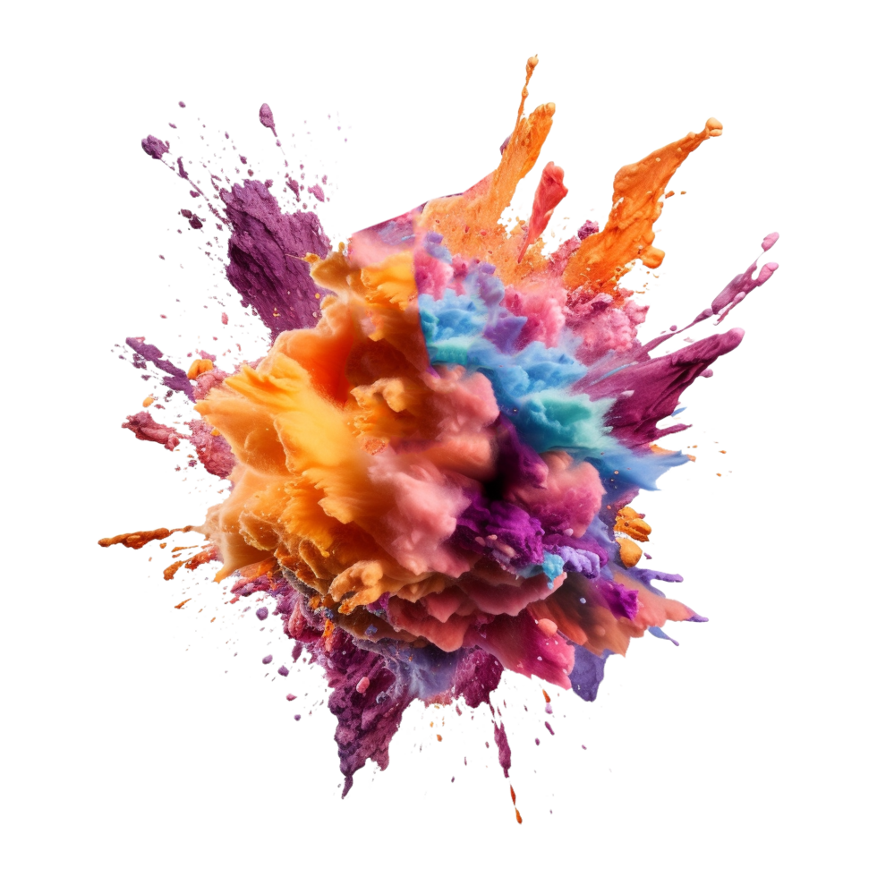 AI generated Colors Blast on Transparent Background - Ai Generated png