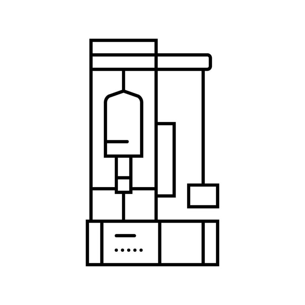 creep testing materials engineering line icon vector illustration