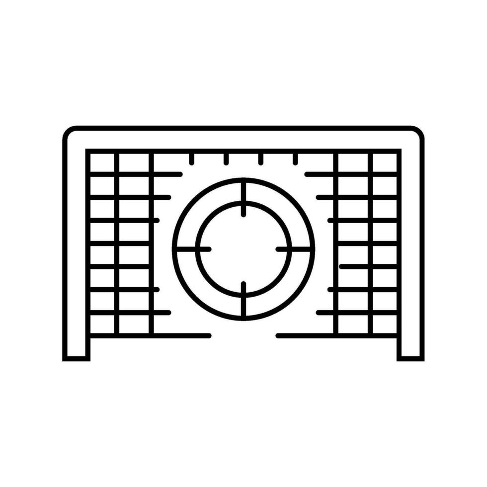 goal post succes challenge line icon vector illustration