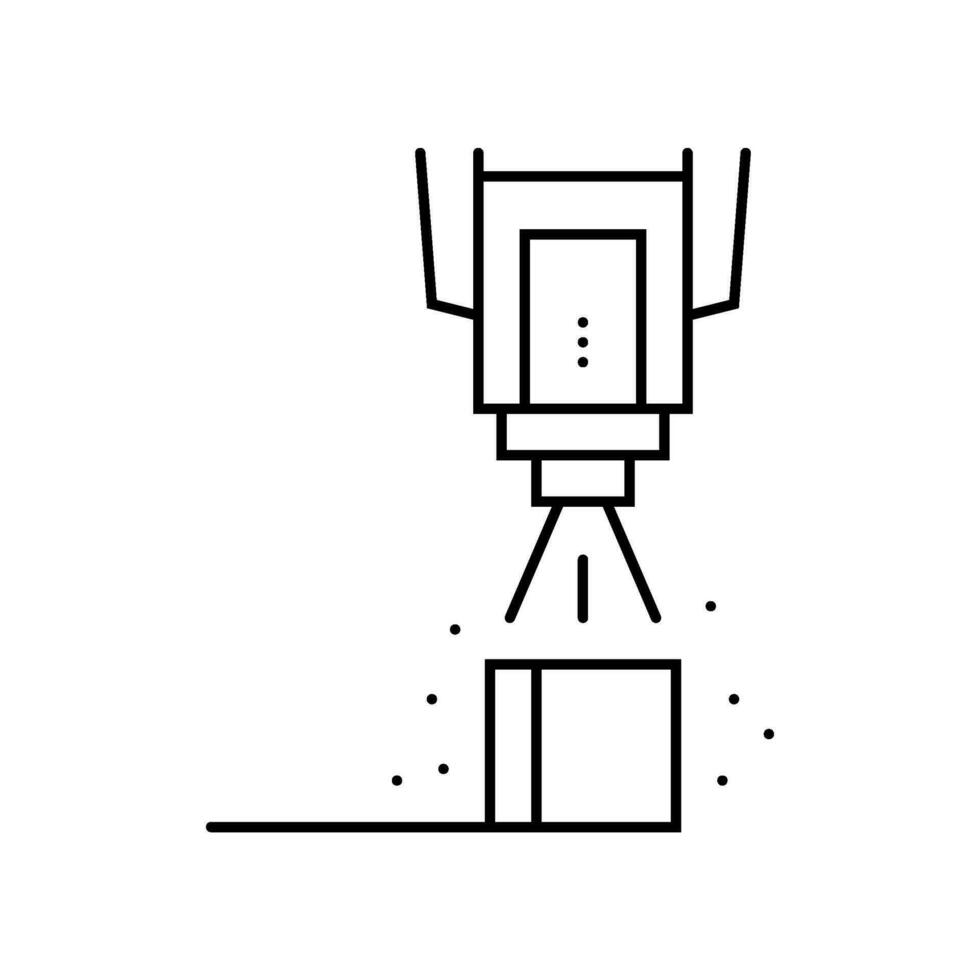spray coating application materials engineering line icon vector illustration