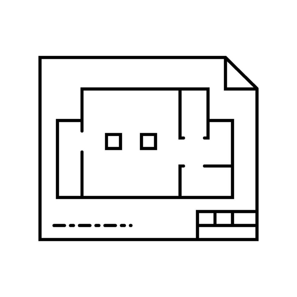 floor plans architectural drafter line icon vector illustration