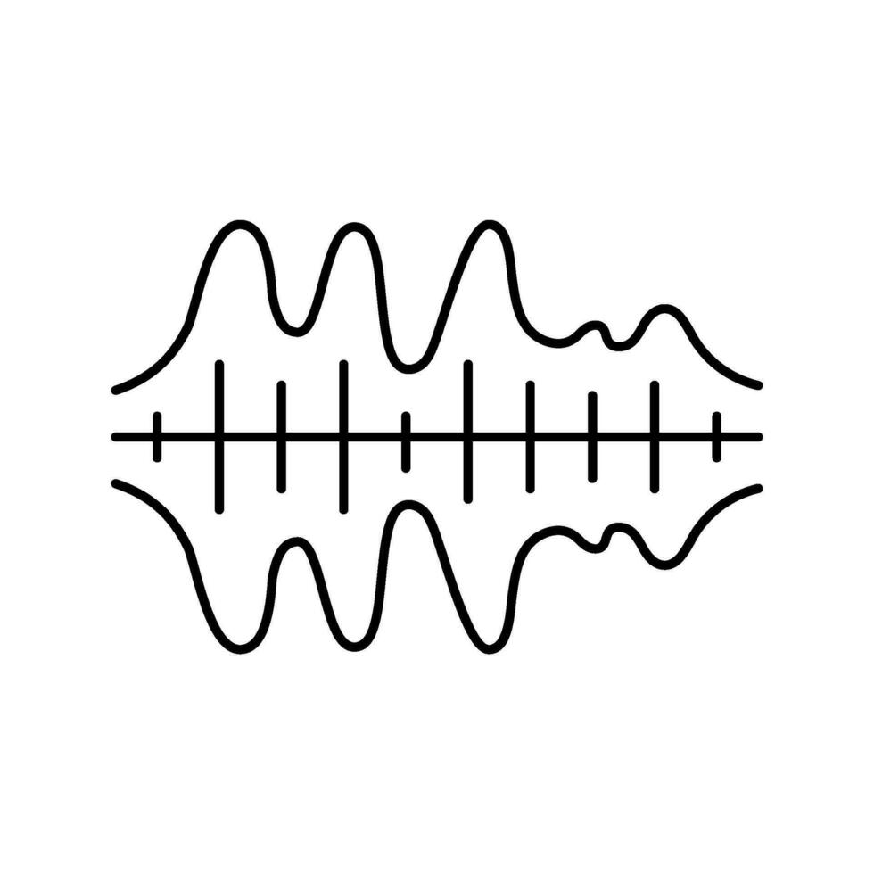 sound waves audiologist doctor line icon vector illustration