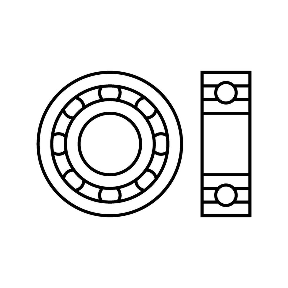 bearing design mechanical engineer line icon vector illustration