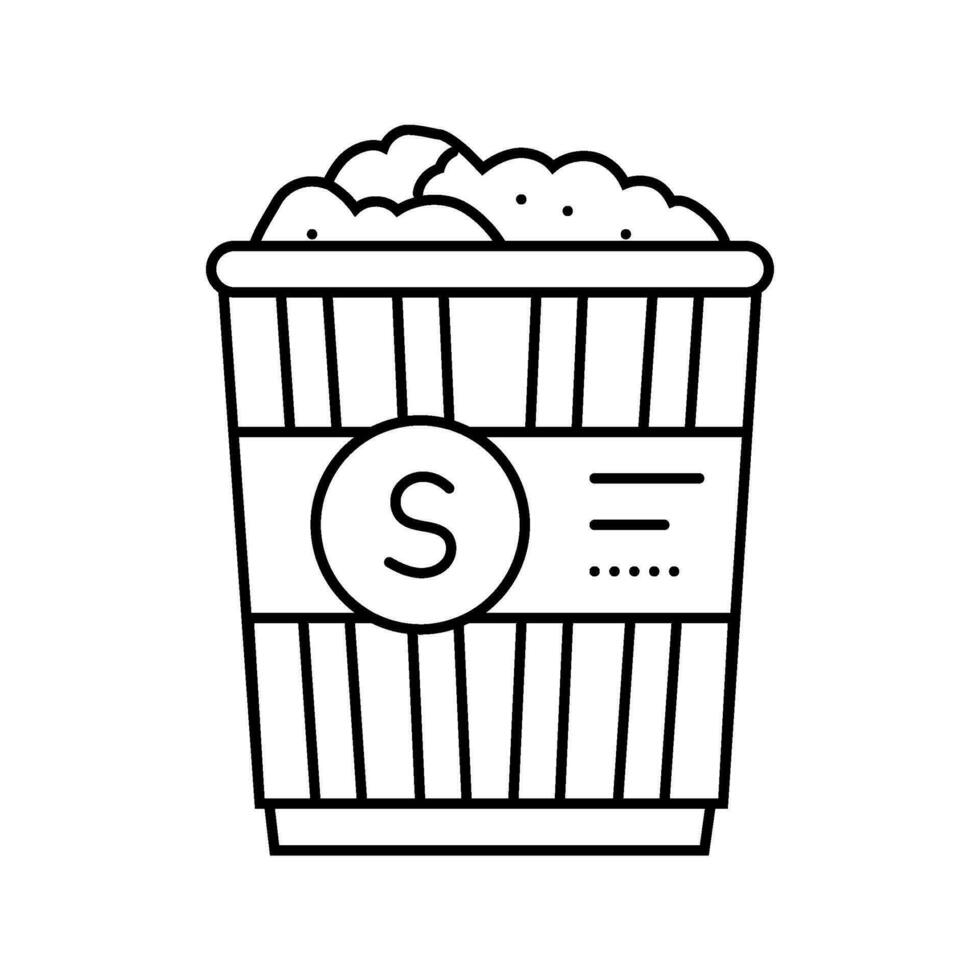 classic salt popcorn food line icon vector illustration