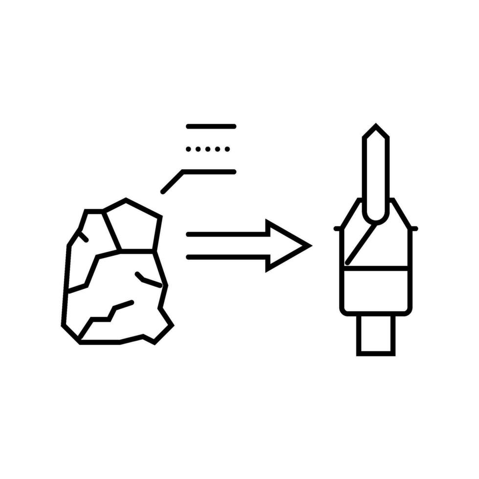 tooling materials mechanical engineer line icon vector illustration