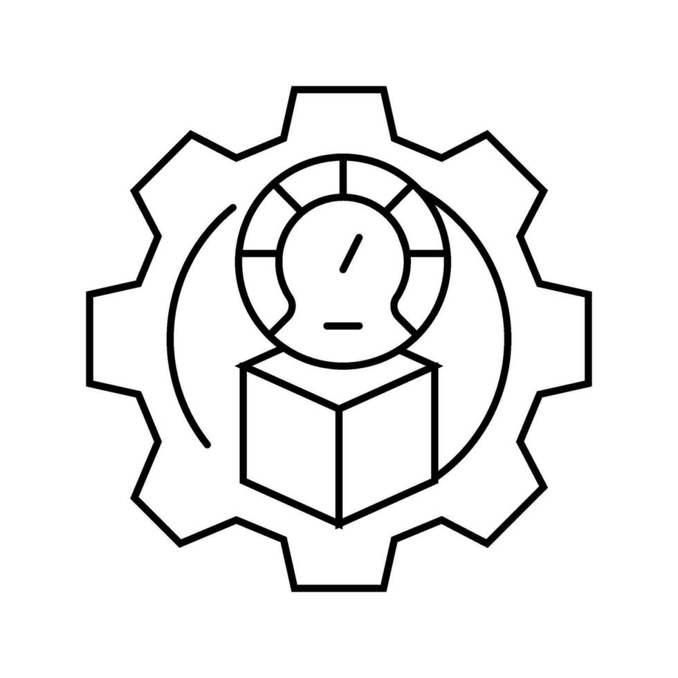 product testing mechanical engineer line icon vector illustration