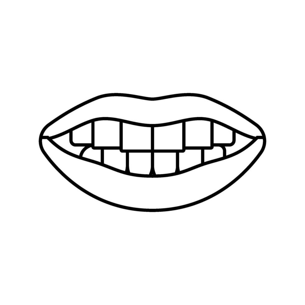 c d g k n s t x y z letter mouth animate line icon vector illustration