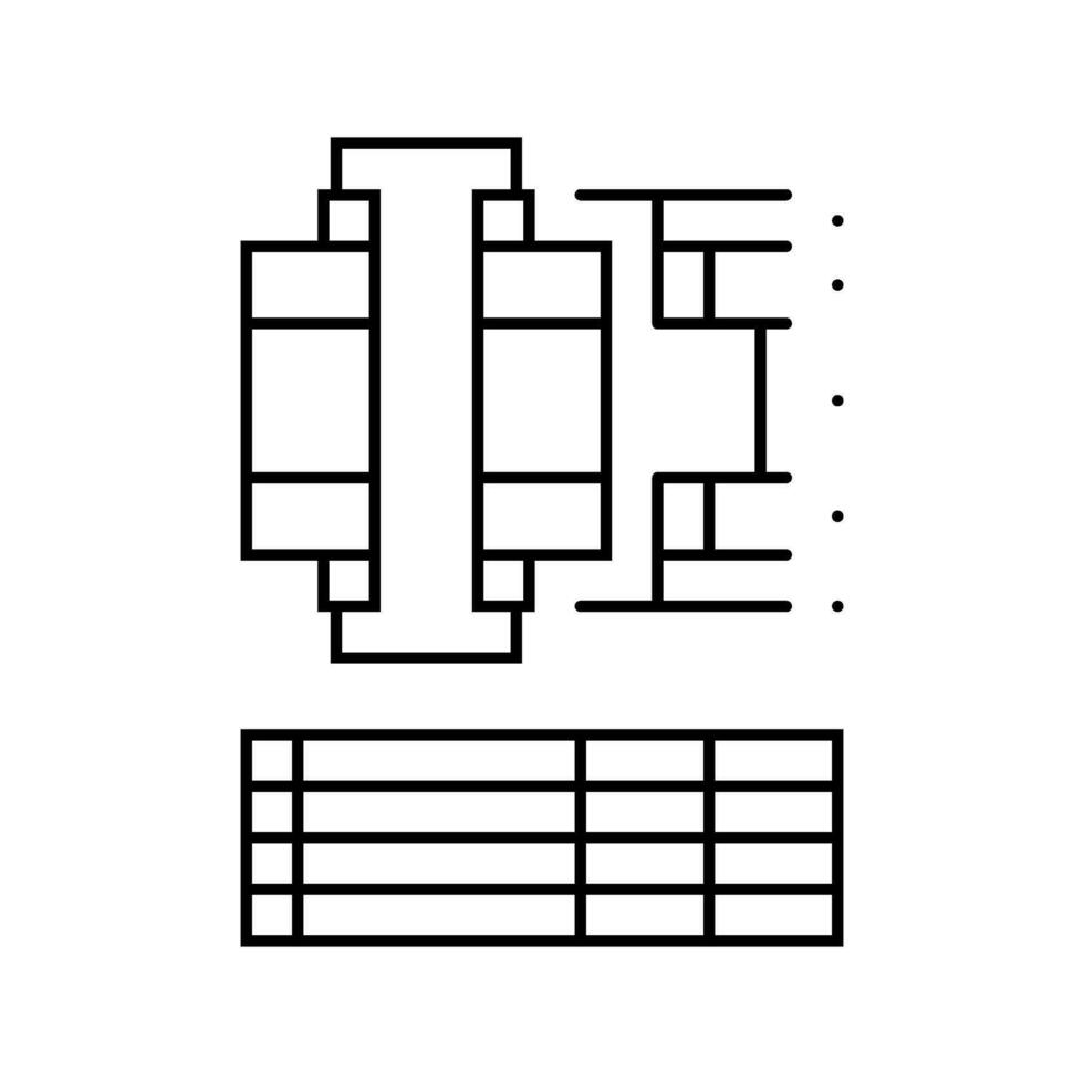 tolerance analysis mechanical engineer line icon vector illustration