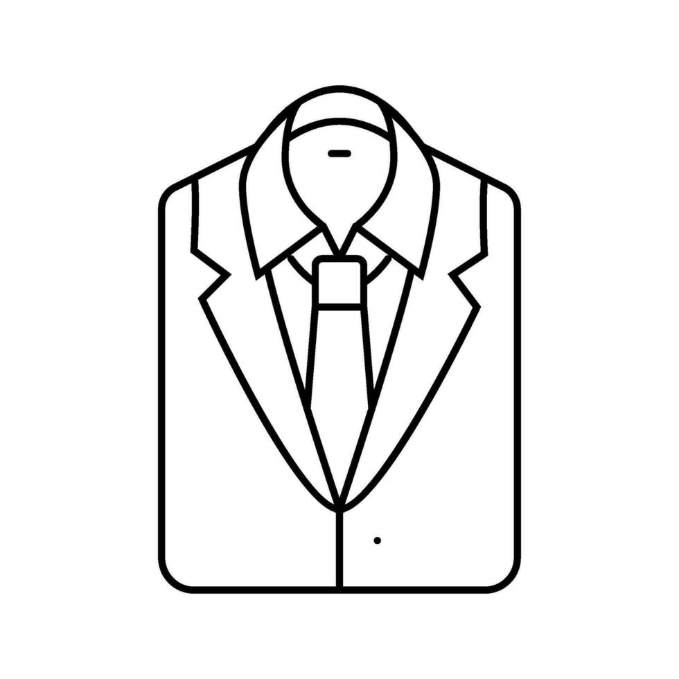 suit tie interview job line icon vector illustration