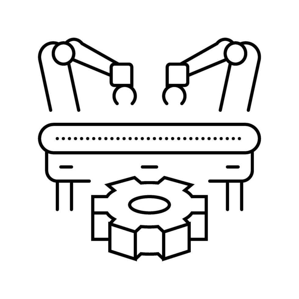 custom manufacturing engineer line icon vector illustration