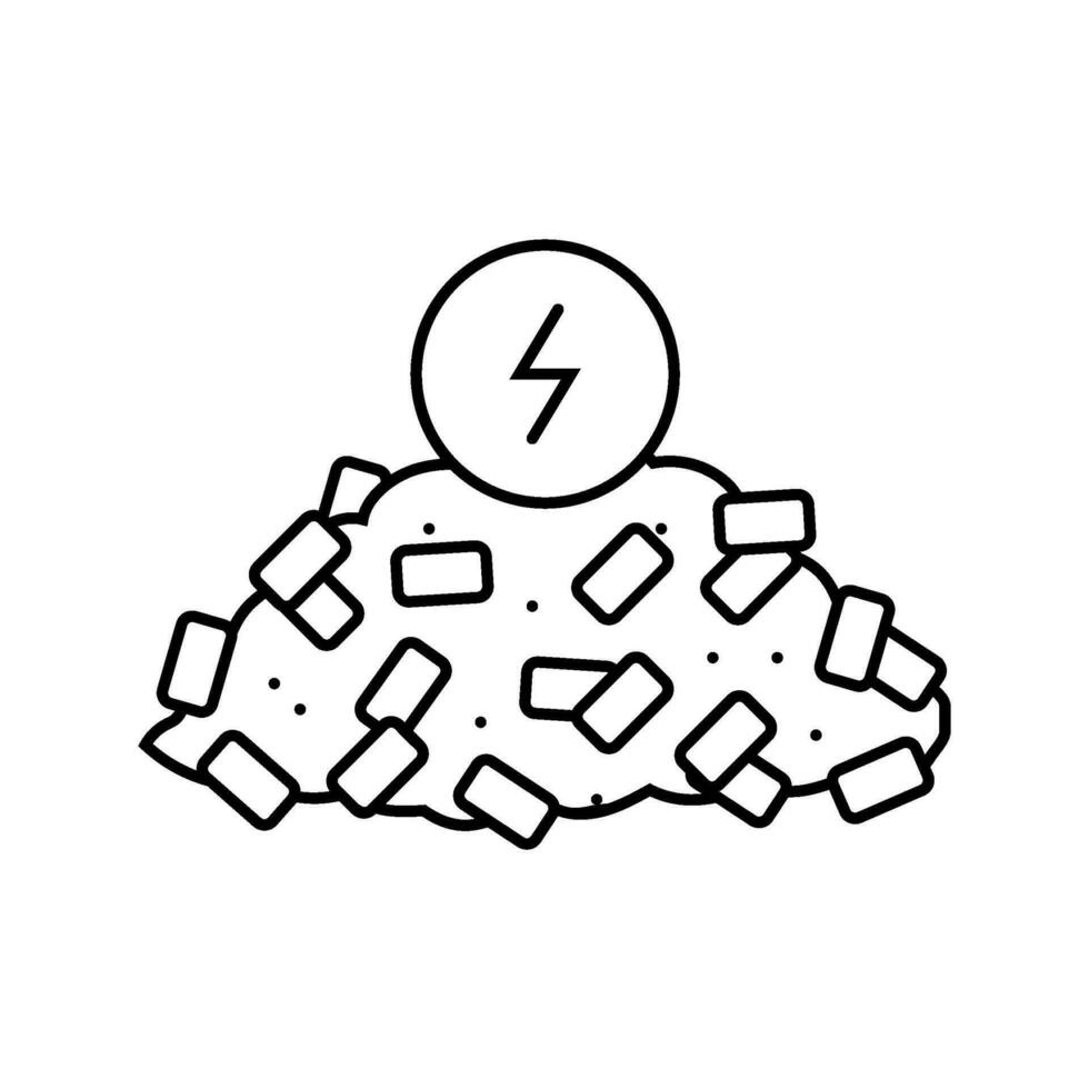 biomass energy environmental line icon vector illustration