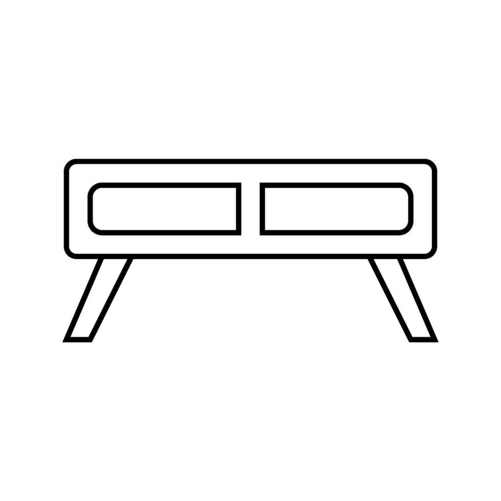 table soft cozy line icon vector illustration