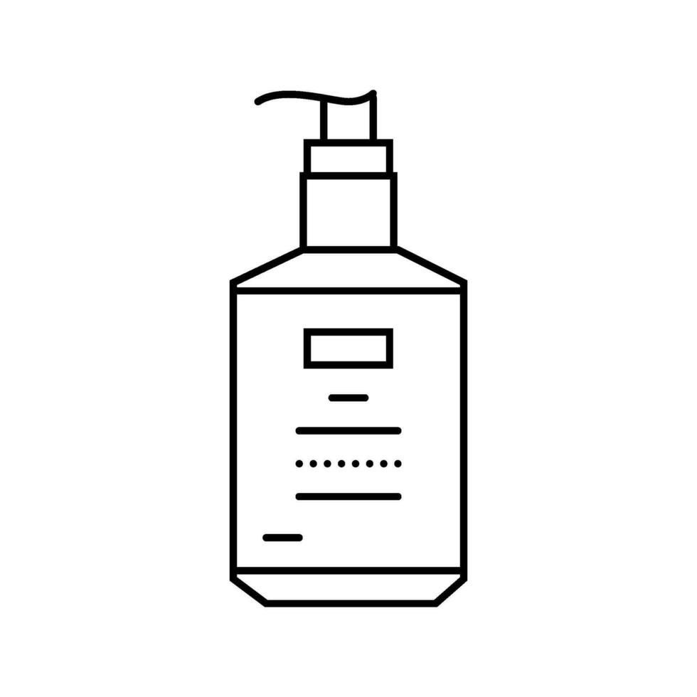 hand sanitizer hygiene line icon vector illustration