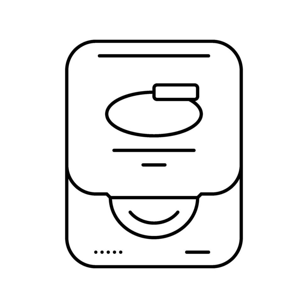 dental seda floja higiene línea icono vector ilustración