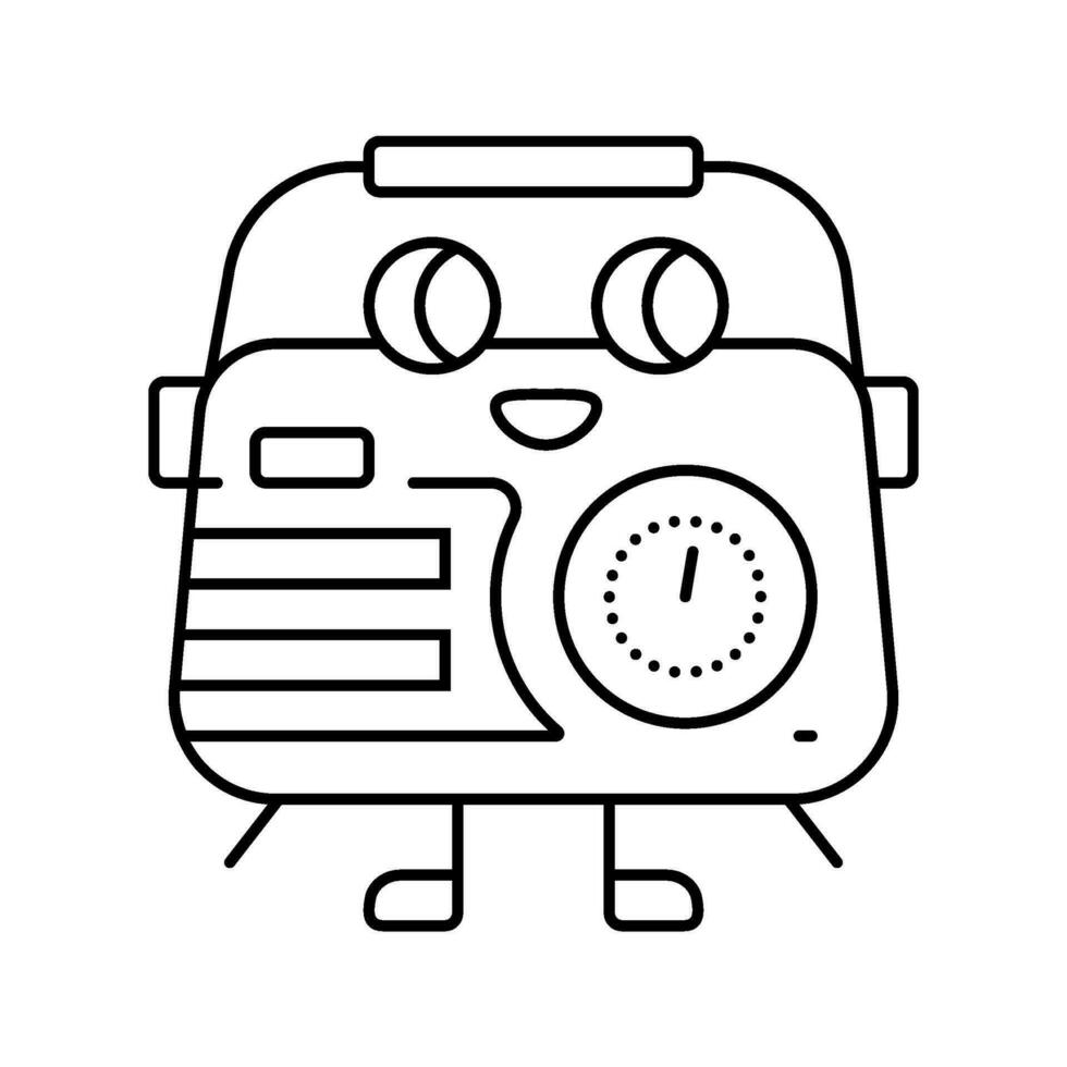 cd player retro music line icon vector illustration